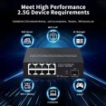 thumbnail image 2 of Commutateur de Réseau de 2.5Gbps de Commutateur d'Ethernet de 8 Ports + 1 Prise de Commutateur de Réseau de Laboratoire de Fibre de Port 10G et Prise de Play-US, 2 of 5