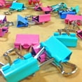 thumbnail image 6 of Windfall 1 Tub Medium Metal Paper Clips Assorted, Colored Binder Clips Multi Color Photo File Paper Document Clip Clamp Organizer Document File Ticket Binder Clips for Office Home, 6 of 7