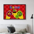 thumbnail image 2 of IDEA4WALL Framed Canvas Art Wall Decor Mario Video Arcade Playstation Console and Game On Pop Culture Pop Art - 24"x36", 2 of 4