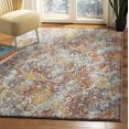 thumbnail image 2 of SAFAVIEH Madison Zachary Vintage Traditional Area Rug, Light Grey/Light Blue, 6' x 9', 2 of 8