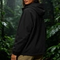 thumbnail image 5 of LEAVINGSUO Rain Jacket Women Waterproof Lightweight Casual Top Windproof Hooded Jacket Versatile Long Sleeved Coat Black M, 5 of 9