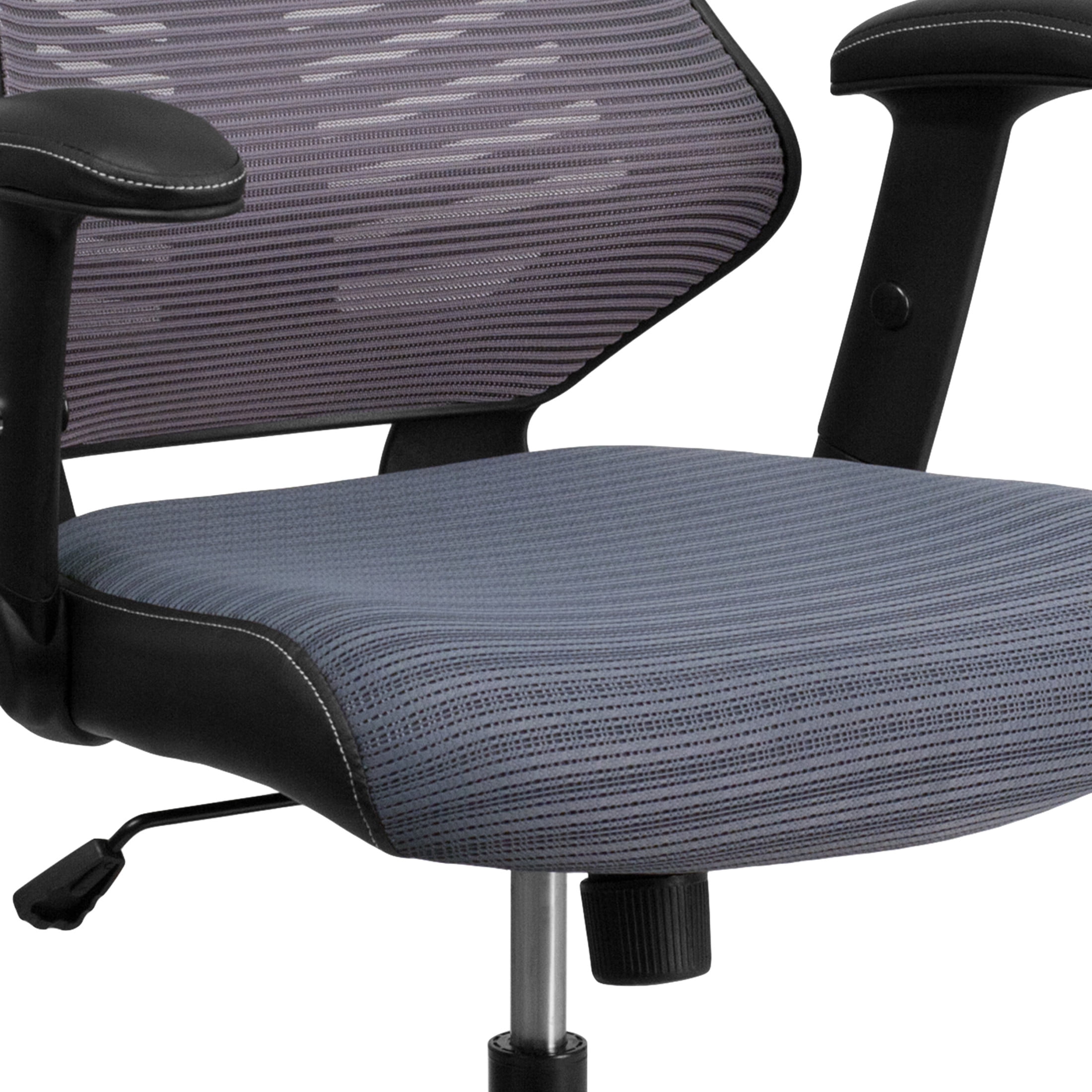 Emma + Oliver High Back Designer Gray Mesh Executive Ergonomic Office Chair with Arms