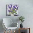 thumbnail image 5 of Fenyluxe Lavender Flowers Wall Art Print on Canvas Ready to Hang Home Room Decor Gift Idea 12x12in, 5 of 6