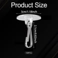 thumbnail image 2 of 100 Pack Self-Adhesive Ceiling Hooks for Hanging, NOGIS Sticky Damage-Free No-Drill Ceiling Discs, Removable Transparent Wall Hanger for Festival Wedding Birthday Christams Decor (3cm/1.18inch), 2 of 7
