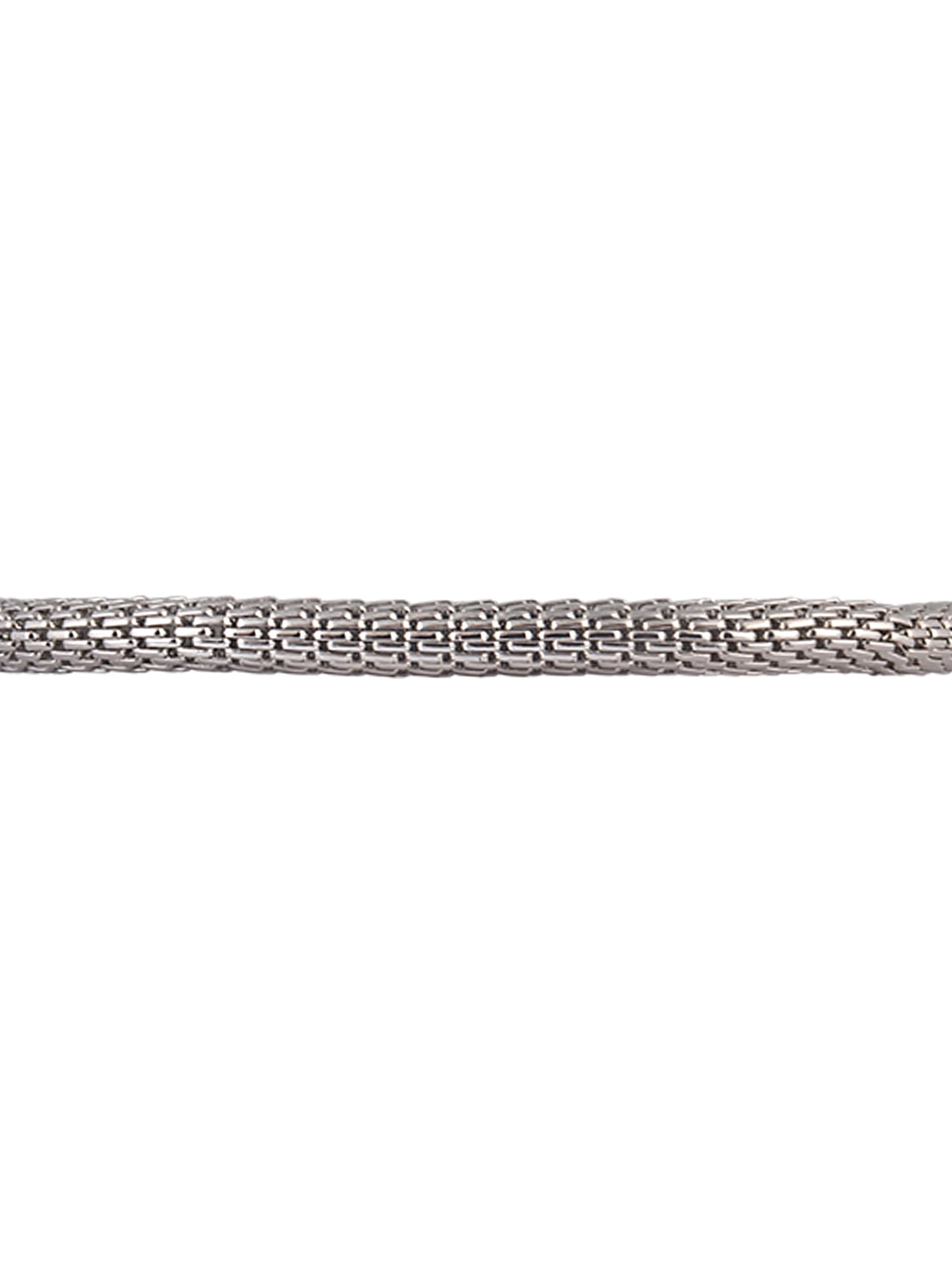 Time and Tru Silvertone Chain with Aqua Birthstone "March" Bracelet