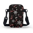 thumbnail image 2 of HELLHERO Shoulder Bag Polyester with Zipper Snowflake Candy Cane Pattern for Daily Commute or Casual Outings Men, Women, 2 of 7