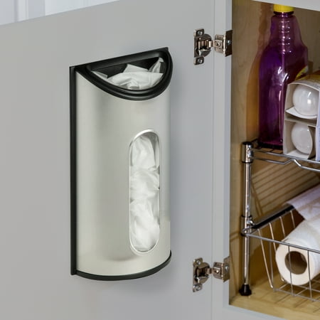 Honey Can Do Mounting Stainless Steel Plastic Bag Dispenser, Multiple (Best Way To Store Plastic Grocery Bags)