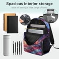 thumbnail image 4 of Yspwyqan Kids USA Flag Backpack Set for Boys Girls, 4 Piece Set with Lunch Box Water Bottle Bag, Cosmic Galaxy Starry 17 Inch Lightweight Daypack for Elementary Travel, 4 of 7