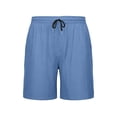 thumbnail image 6 of Fewfanhot Men's Elastic Waist Denim Shorts, Light Wash Relaxed Fit Casual Jean Shorts with Front Pockets, M-3XL, 6 of 7