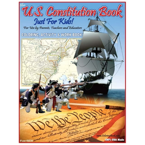 U.S. Constitution Just for Kids! Coloring and Activity Workbook (8.5"x11") Paperback by Really Big Coloring Books®