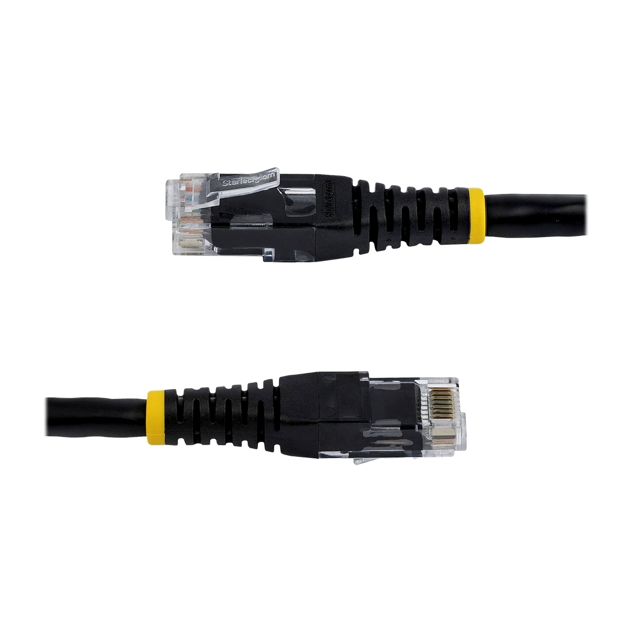 StarTech 25ft CAT6 Ethernet Cable - Black CAT 6 Gigabit Ethernet Wire -250Mhz 100W PoE RJ45 UTP Molded Network Patch Cord with Strain Relief (C6PATCH25BK)