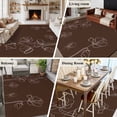 thumbnail image 5 of 6'x9' Area Rugs, Brown Flowers Indoor Outdoor Area Rug for Living Room Bedroom, Pastoral Abstract Floral Minimalist Art Washable Bathroom Rugs Kitchen Floor Carpet Mats Home Decor Aesthetic, 5 of 8