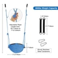 thumbnail image 6 of RedSwing Toddler Swing Seat for Kids with Heavy-Duty Adjustable Ropes, Hand-Knitting Secure Children Swing Set for Indoor Porch, Outdoor Playground, Backyard, Tree, Blue, 6 of 8