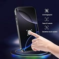 thumbnail image 2 of KOMI 360° Full Body Case Compatible with iPhone 16 Plus Clear Case with Lock and Screen Protector Camera Protector Clear Double Sided Glass Magnetic Aluminium Alloy Bumper Case, Red, 2 of 5
