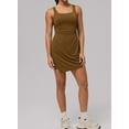 thumbnail image 4 of Robe de Tennis pour Femmes, Robes Athlétiques, Robe d'Entraînement, Jupe-Short, Tenues de Golf, Brun Moka S, 4 of 6