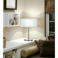 thumbnail image 5 of 24" Nickel Metal Two Light Table Lamp With White Empire Shade, 5 of 6