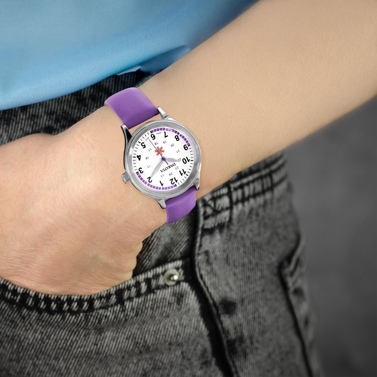 Dakota RN Quartz Nurse Watch Blue Rubber Strap Japanese Movement 35mm Dakota Ladies Nurse Watch for Nurse, Doctor, EMT and Medical  main image 3