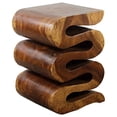 thumbnail image 4 of Haussmann Wood Wave Verve Accent Snake Table 14x14x20 in H Walnut Oil, 4 of 5