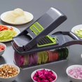 thumbnail image 3 of 14pcs Multifunctional Vegetable Chopper Set - Stainless Steel Manual Food Processor with Slicer, Grater, and Drainer - Portable, Easy Clean, Quick Cut Kitchen Gadget, 3 of 8