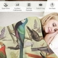 thumbnail image 3 of HENGT Retro Vintage Colorful Birds Blanket Gifts for Tarot Lover for Teen,Retro Vintage Colorful Birds Fannel Throw Blanket Super Soft Throws Blanket for Bed Couch Sofa, 3 of 6