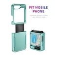 thumbnail image 4 of for Samsung Galaxy Z Flip 5 5G Case, Phone Case Heavy Duty 2 in 1 Full Body Rugged Shockproof Hybrid Hard PC Soft TPU Bumper Drop Protective Girls Women Boy Men Covers for Z Flip 5 5G, Green, 4 of 8
