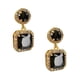 thumbnail image 1 of Aretes de poste Circonias negras y chapa de oro 18K, 1 of 4