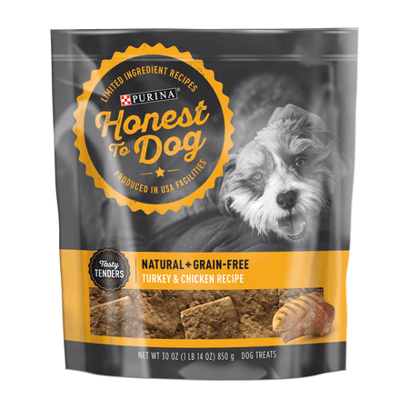 - Honest To Dog Limited Ingredient, Grain Free Dog Treats; Turkey & Chicken Recipe - 30 oz. Pouch