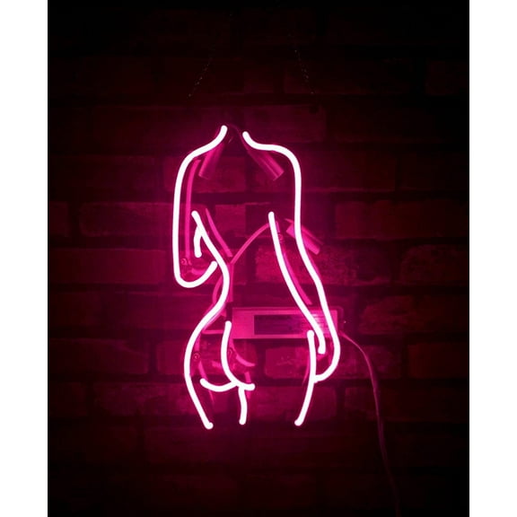 Queen Sense 14" Back Butt Girl Neon Sign Acrylic Man Cave Handmade Neon Light 114GBBAPV2