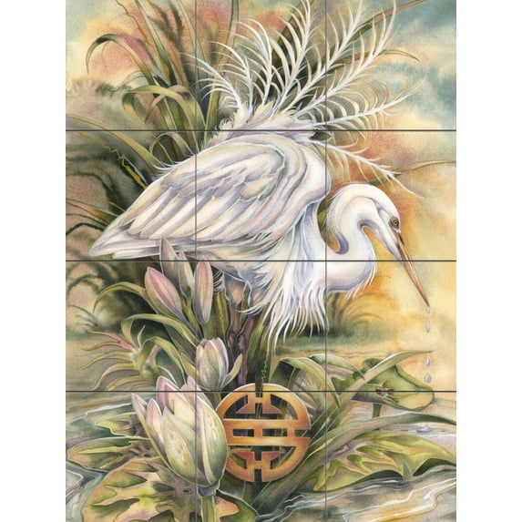 Tile Mural Kitchen Backsplash - In A Moment of Peace - by Jody Bergsma