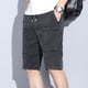 thumbnail image 2 of Pantalones cortos de mezclilla para hombre, talla grande, negros, de gran tamaño, con gráficos, pantalones cortos para hombre, tendencia XL 2024, elásticos, XXXL, botones Harajuku, corte fino, 2 of 5