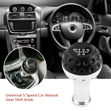 Black And Red Gear Shifter Gear Shift Knob Handle Shifter Head 5 Speed Car Manual Gear Shift Knob Head Shifter Lever(Blue, Silver, Red, Black) ()