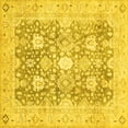 thumbnail image 1 of Ahgly Company Indoor Square Abstract Yellow Modern Area Rugs, 3' Square, 1 of 4