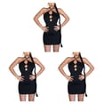 thumbnail image 1 of Qarigey Vestido de verano sin mangas con hombros descubiertos para mujer, vestido de banquete para niñas, vestidos ahuecados, ropa de playa de Type1 NO1, 1 of 6