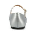 thumbnail image 4 of Journee Womens Carrie Buckle Square Toe Mary Jane Dress Flats, Widths Available, 4 of 9