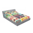 thumbnail image 3 of Ambesonne Colorful Fitted Sheet & Pillow Sham Set, Carnival Old Circus, Twinxl, Multicolor, 3 of 3