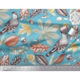 thumbnail image 2 of Soimoi Poly Georgette Fabric Bird & Leaves Print Sewing Fabric Yard 42 Inch Wide, 2 of 3