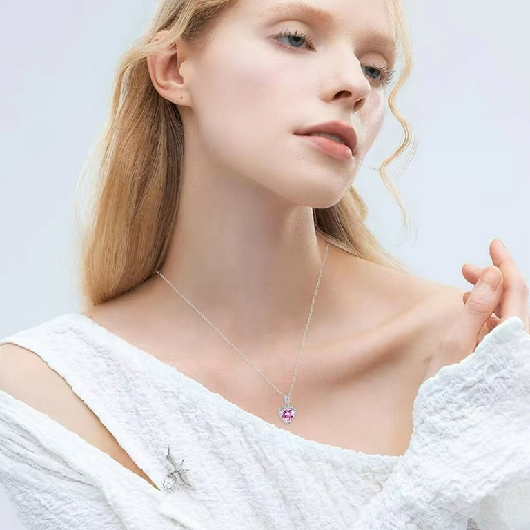 Women Necklaces Jewelrys Pink Necklace Women s Clavicle Chain