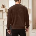 thumbnail image 4 of Gytharion Men's Winter Sweatshirts Soft Comfy Long Sleeve Fleece Warm Sweatshirt Fall Solid Casual Crew Neck Pullover Top with Pocket, 4 of 8