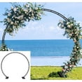 thumbnail image 4 of 8.5FT x 7.4FT Black Metal Wedding Arch - Extra Large Balloon Backdrop Stand with Base, Round Frame for Ceremony, Party Supplies, Outdoor Garden & Climbing Plants, 4 of 5