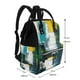 thumbnail image 2 of Disketp Abstract Brushstrokes Green Blue Mochila de Pañales de Gran Capacidad con Múltiples Bolsillos, Mochila de Viaje Multifuncional para Bebé, Unisex, Moderna y Resistente, 2 of 6