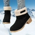 thumbnail image 2 of Bottes d'Hiver pour Femmes Bottes de Neige pour Femmes Mode Décontractée Chaudes Bottines à la Cheville avec Boucle de Ceinture, Bout Rond, Talon Haut, Parfaites pour l'Hiver Bottes d'Hiver pour Femmes, 2 of 7