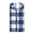 thumbnail image 6 of Fleece Vest Women Fuzzy Flannel Plaid Jackets Sleeveless Warm Winter Casual Hooded Cardigan Fall Fashion 2025 Trendy Outerwear Coats Streetwear, 6 of 8