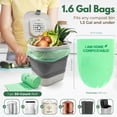 thumbnail image 2 of 50 bolsas de compostaje pequeñas para encimera - Bolsas de basura de maicena - Bolsas compostables a prueba de fugas y resistentes a desgarros para cocina, 2 of 4