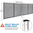 thumbnail image 1 of QinaQin 4x12FT Pool Safety Fence, Removable Mesh Fence, Black, 1 of 9