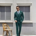 thumbnail image 2 of i·FineLong Men's Suit Jacket Slim One Button Blazer Business Casual Work Office Wedding Party Tuxedo, 2 of 8