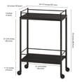 thumbnail image 5 of Evelyn&Zoe Barnes 23.5" Wide Rectangular Bar Cart, Black Grain, 5 of 7