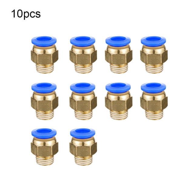 tredstone 10 Pcs Maison Portable Interface Filetée Pneumatique Portable Interface Filetée Connecteur de Tuyau Pneumatique Réutilisable Libération Rapide Connecteurs de Tuyau Matériel PC10-02