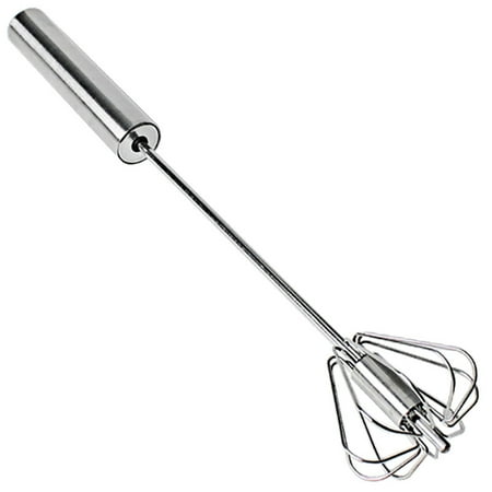 

JUSTUP Stainless Steel Eggbeater Rotating Semi-Automatic Eggbeater Allows you to stir Easily Without Feeling Tired Used for Making Cream of Egg Beater，10 Inch