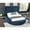 Blue, variant on Galaxy Home Hazel Wood Frame Velvet Material Queen Bed In Gray