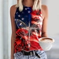 thumbnail image 2 of WEIWEN Patriotic Tank Tops for Women 4th of July Shirt 250 Anniversary USA Flag Summer Sleeveless Tanks Casual Cami Vest Loose Fit Beach Workout Running Athletic Clothing , XXL, 2 of 5